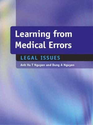 cover image of Learning from Medical Errors